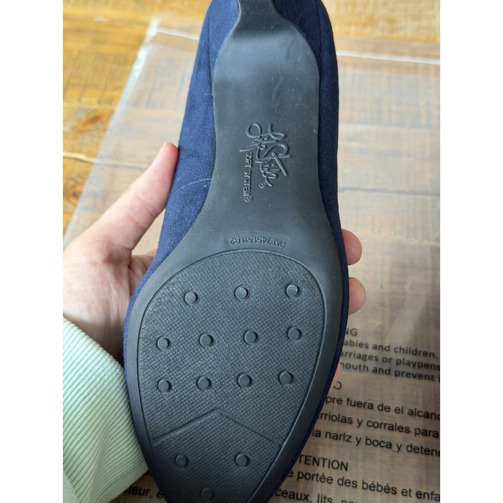 Life Stride Women's Shoes Size 8.5 Navy Blue Faux Suede Parigi Heels Pumps - Picture 7 of 7